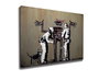 Wallity WY12 Banksy Lienzo Decorativo Enmarcado 50 x 70 cm